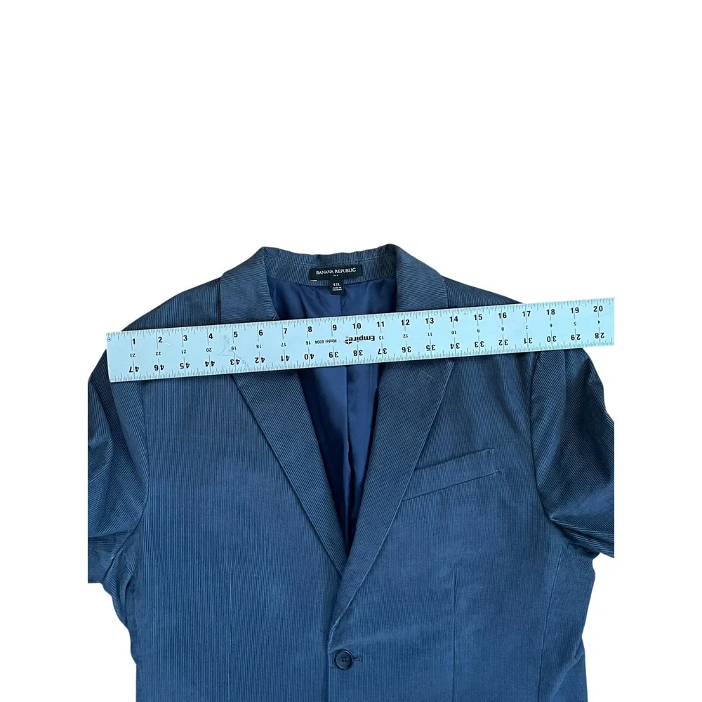 Banana Republic 42L Slim Fit Blue Corduroy Blazer‎ Jacket Men